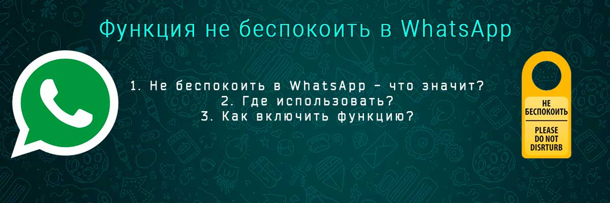 Функция не беспокоить в WhatsApp
